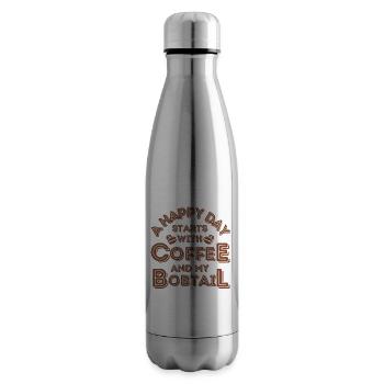 Bobtail Coffee Dog Cafe Berger anglais - Bouteille isotherme - argent clair - Droite