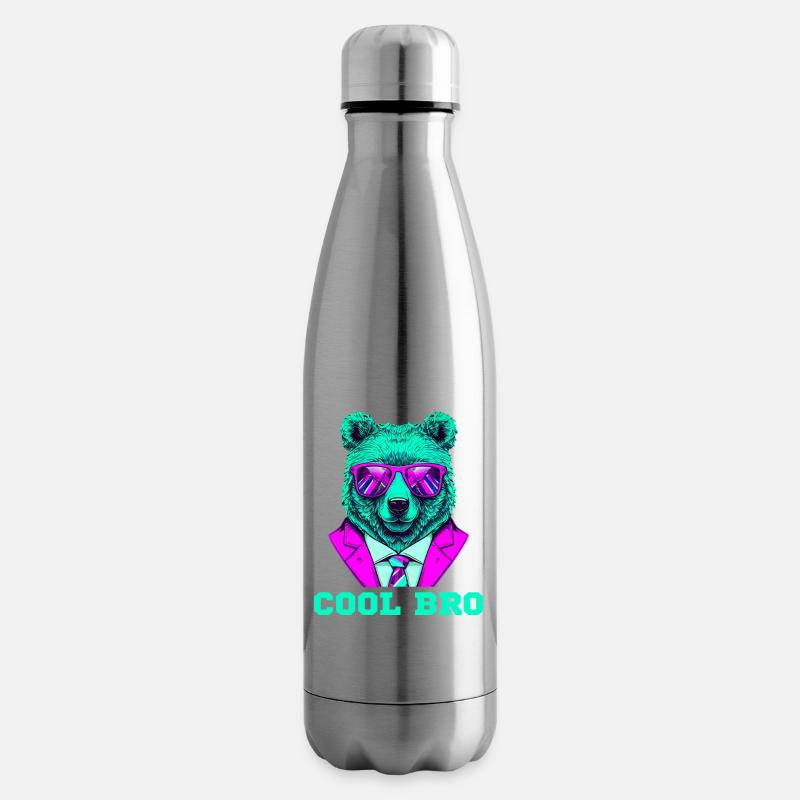 cool bro bär - Isolierflasche - Lightsilver