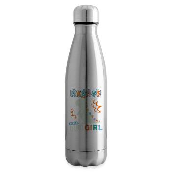 Dinosaurier Daddy's Little Dino-Girl, Spruch - Isolierflasche - Lightsilver - Rechts