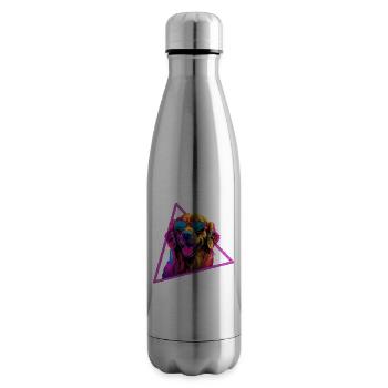 Labrador Retriever With Sunglasses - Insulated Water Bottle - silver - Right