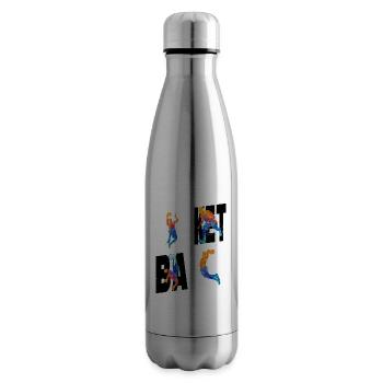 Basketball Basketball Player Vintage Colorful - Insulated Water Bottle - silver - Right