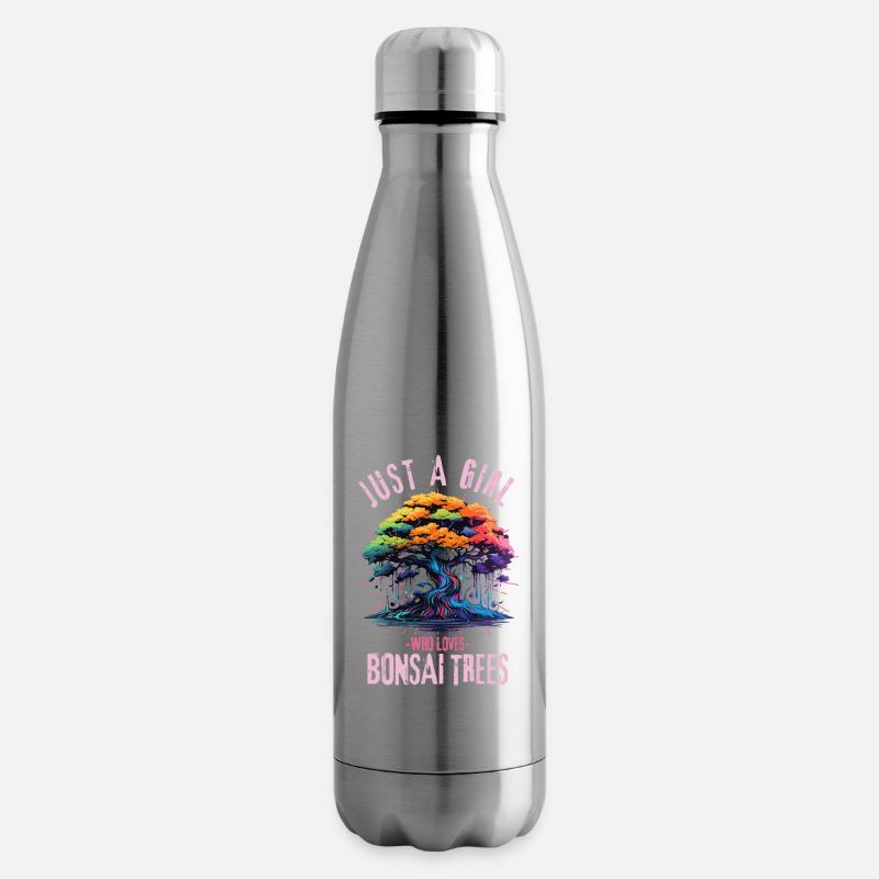 Bonsaï coloré - Bouteille isotherme - argent clair