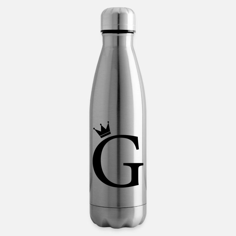 G monogram crown - Insulated Water Bottle - silver