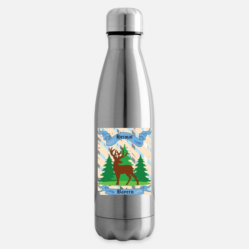 Maison de Bavière Cerfs dans la forêt - Bouteille isotherme - argent clair