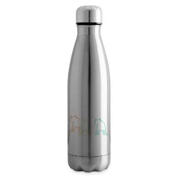 Büffel Rind Ochsen - Isolierflasche - Lightsilver - Rechts