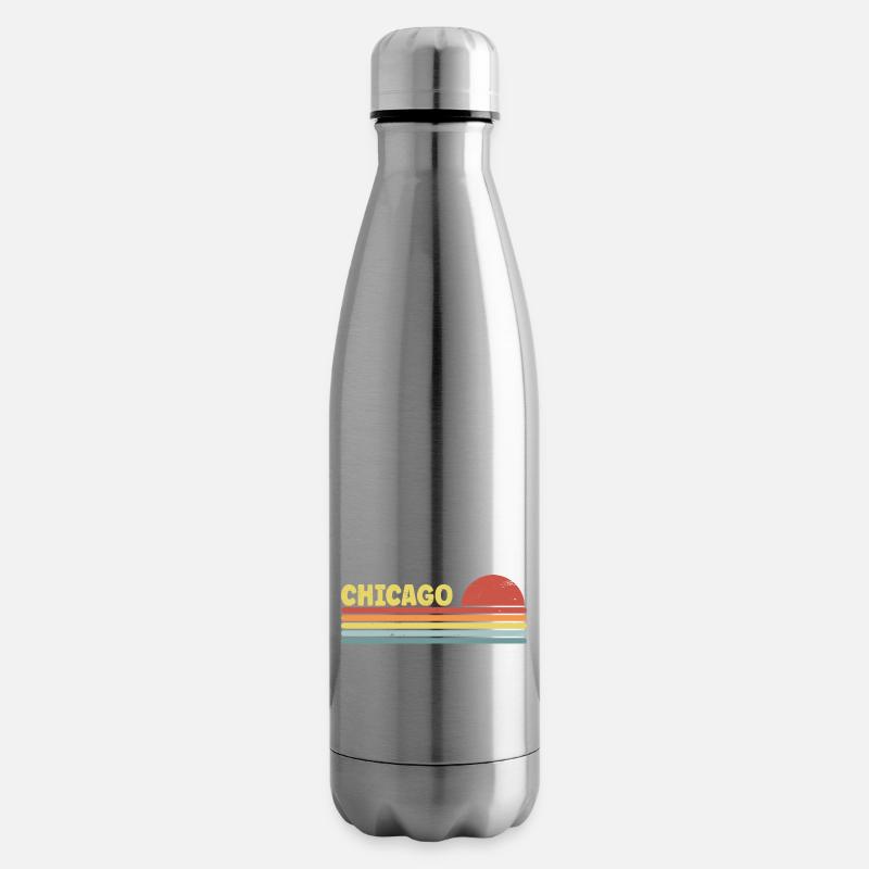 Chicago 70er Jahre Hippie - Isolierflasche - Lightsilver