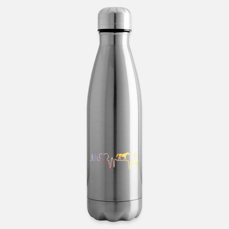 Reiten Herzschlag Pferd - Isolierflasche - Lightsilver