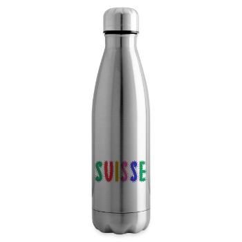 SUISSE. PAYS - Bouteille isotherme - argent clair - Droite