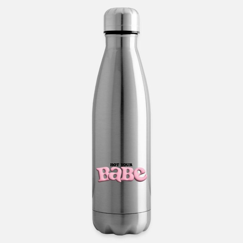 Not Your Babe - Bubble Statement - Insulated Water Bottle - silver
