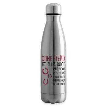 Ohne PFERD ist alles doof - Isolierflasche - Lightsilver - Rechts
