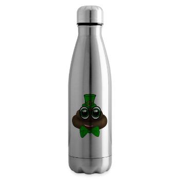 Emoji pour le jour de la Saint Patrick - Bouteille isotherme - argent clair - Droite