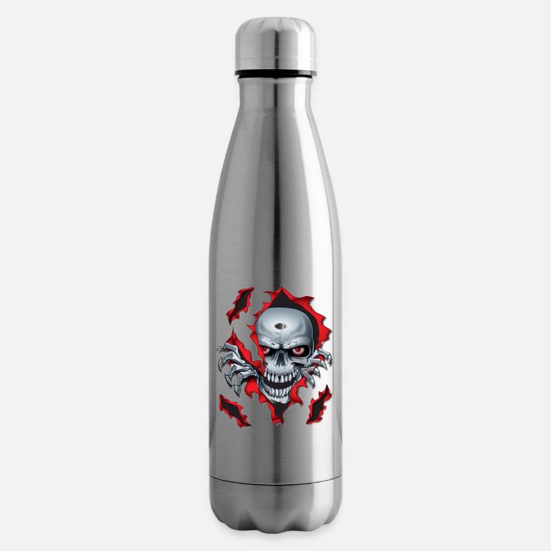 Schädel - Isolierflasche - Lightsilver