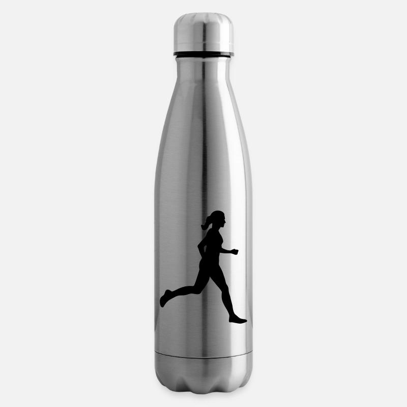 Running Woman, runner - Bouteille isotherme - argent clair
