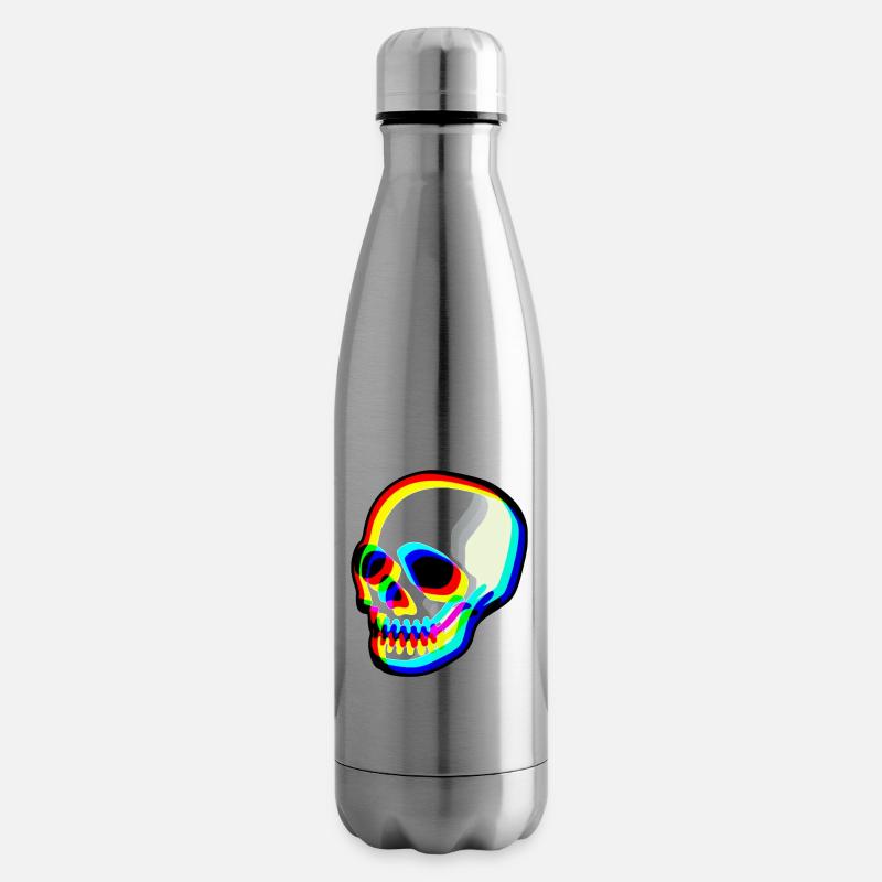 Moderne Neonschädel Illustration - Isolierflasche - Lightsilver