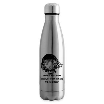 Anime - Manga Japanese - Work Gift - Insulated Water Bottle - silver - Right