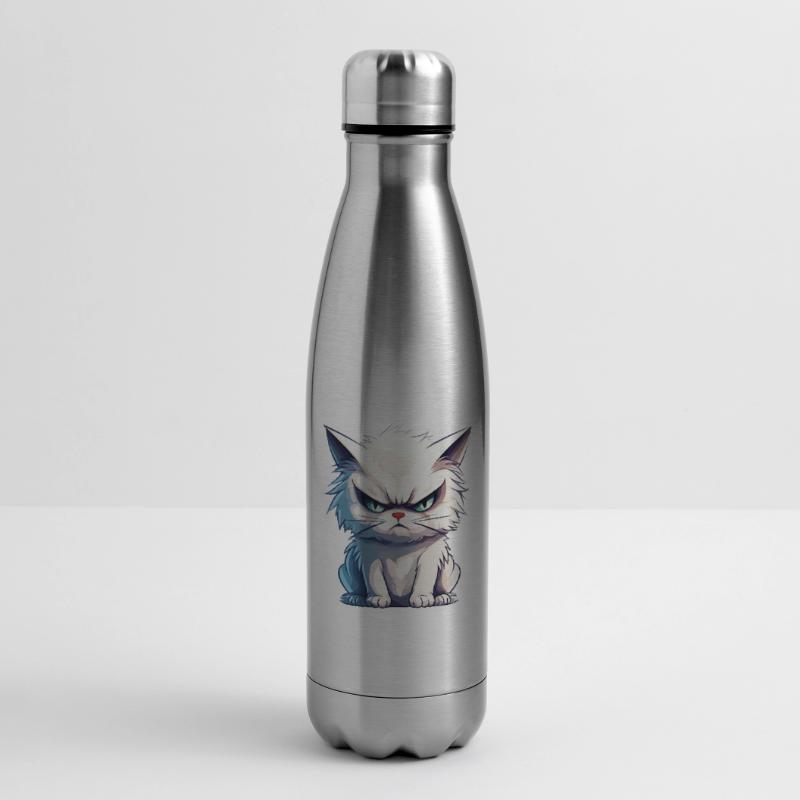 cat grumpy grumpy grumpy meow funny Insulated Water Bottle