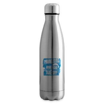 Paragliding: Where Dreams Take Off - Insulated Water Bottle - silver - Right