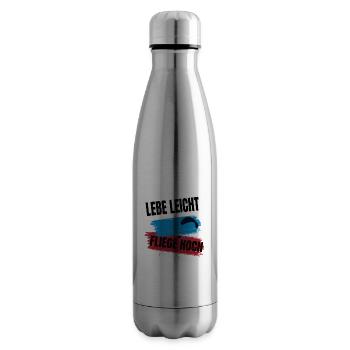 Live light, fly high - Insulated Water Bottle - silver - Right