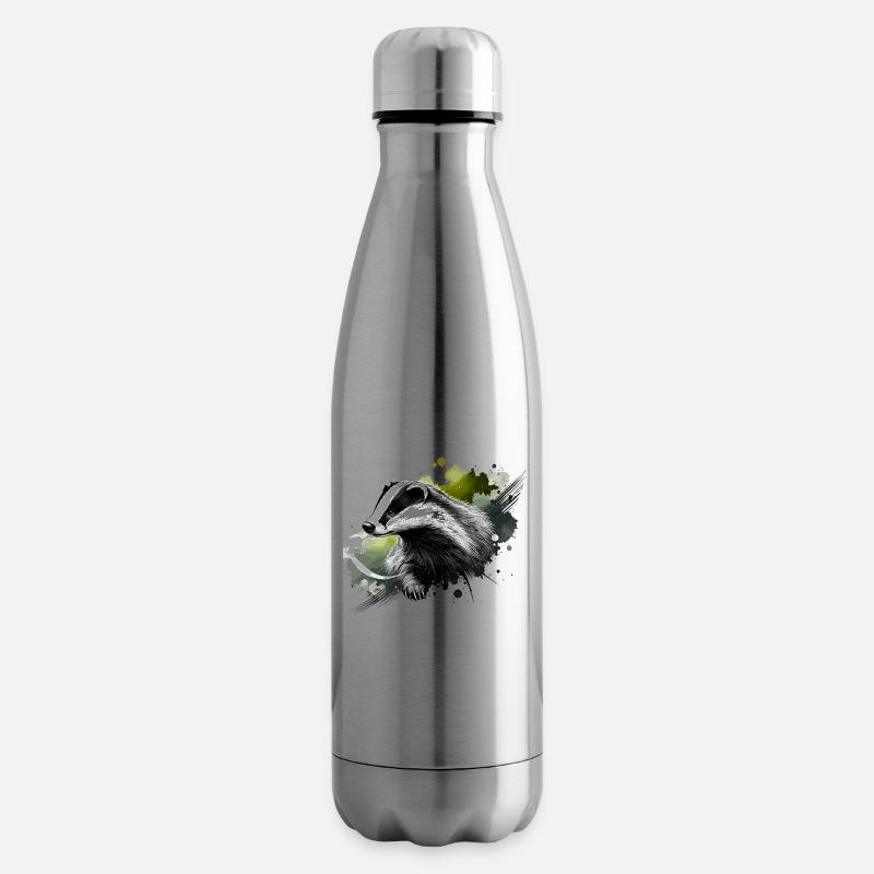Bunter Aquarell-Rasierpinsel - Isolierflasche - Lightsilver