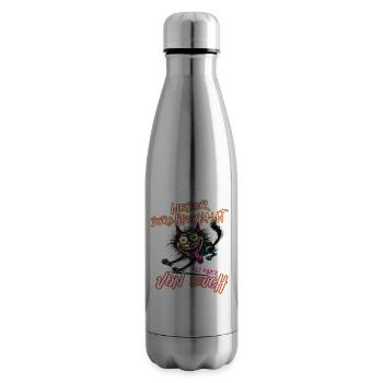 Crazy cat Better crazy than one of - Insulated Water Bottle - silver - Right