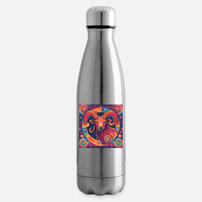 Widder Sternzeichen Astrologie Geschenk - Isolierflasche - Lightsilver