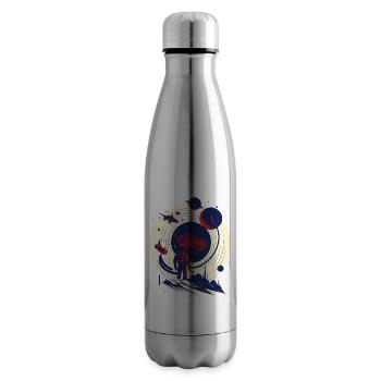 Astronaut at the cosmic portal - Insulated Water Bottle - silver - Right