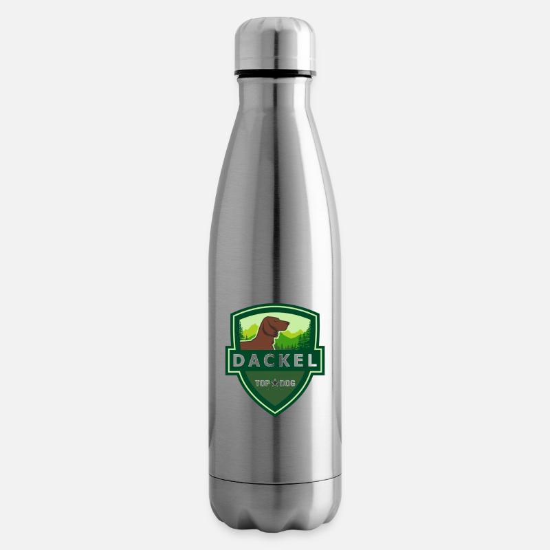 DACKEL Langhaardackel ILOVETECKEL - Isolierflasche - Lightsilver