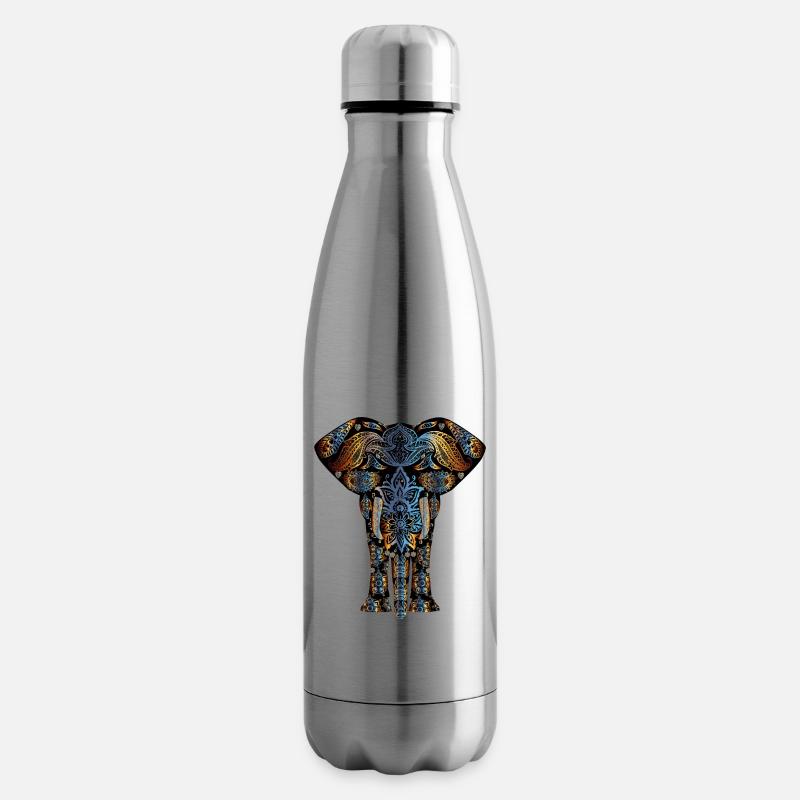 elephant - Insulated Water Bottle - silver