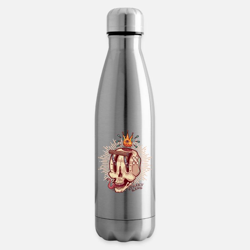 crâne - Bouteille isotherme - argent clair