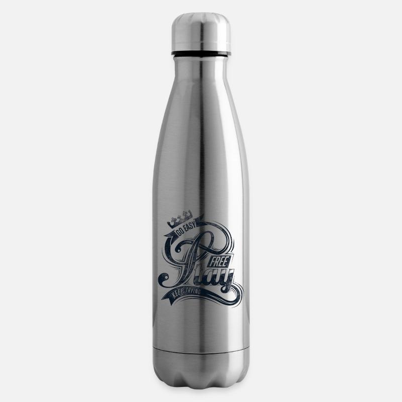 Restez libre - Bouteille isotherme - argent clair