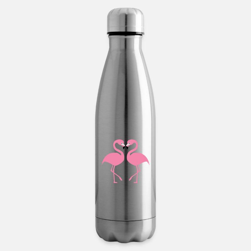 Flamingos - Isolierflasche - Lightsilver