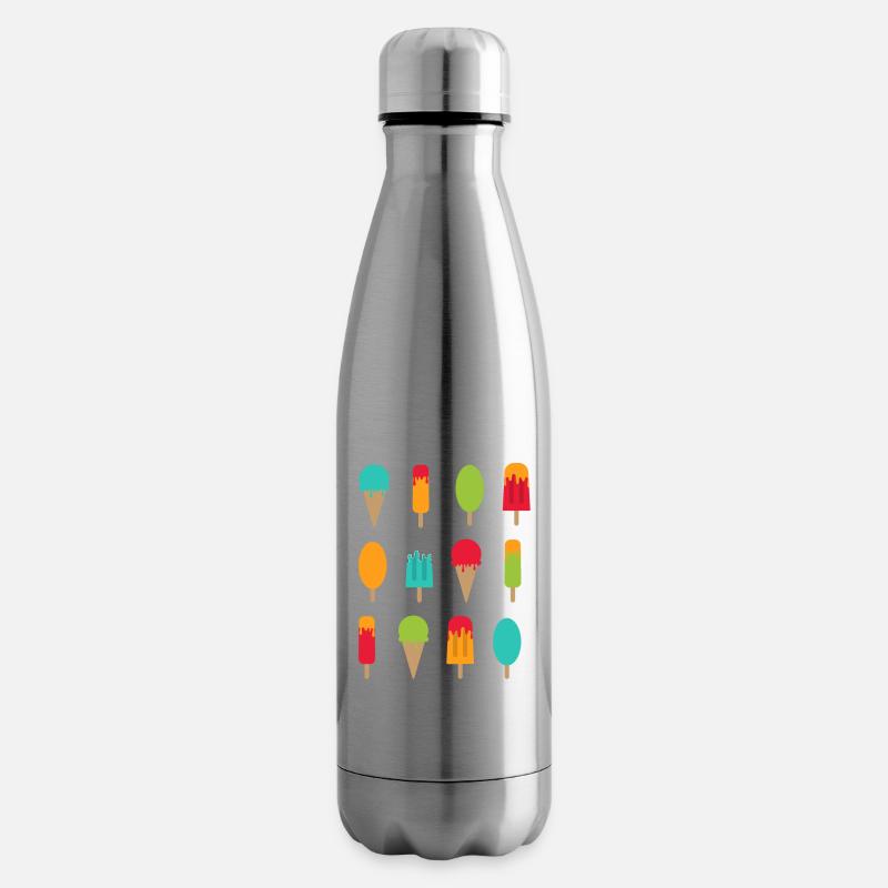 Eis, Eis und nochmehr Eis | Sommer Shirt - Isolierflasche - Lightsilver