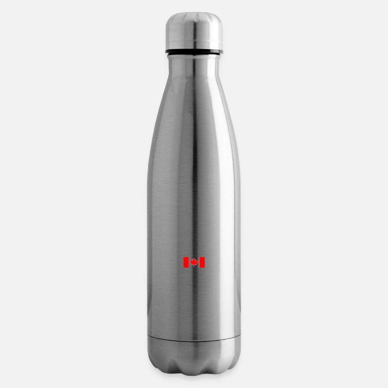 Canada Moose Canada Flag Canadian Pride Maple Leaf - Insulated Water Bottle - silver