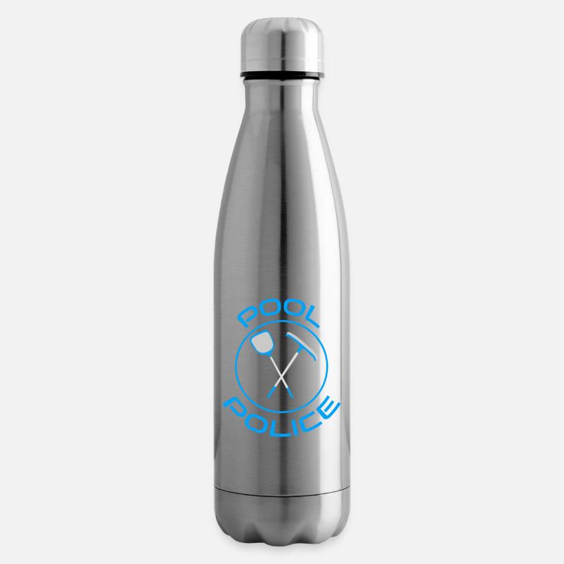 POOL POLIZEI FUN / Coole Pool-Überwachung - Isolierflasche - Lightsilver