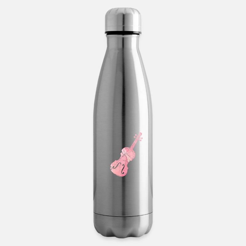 Violinenspieler Geschenkidee - Isolierflasche - Lightsilver