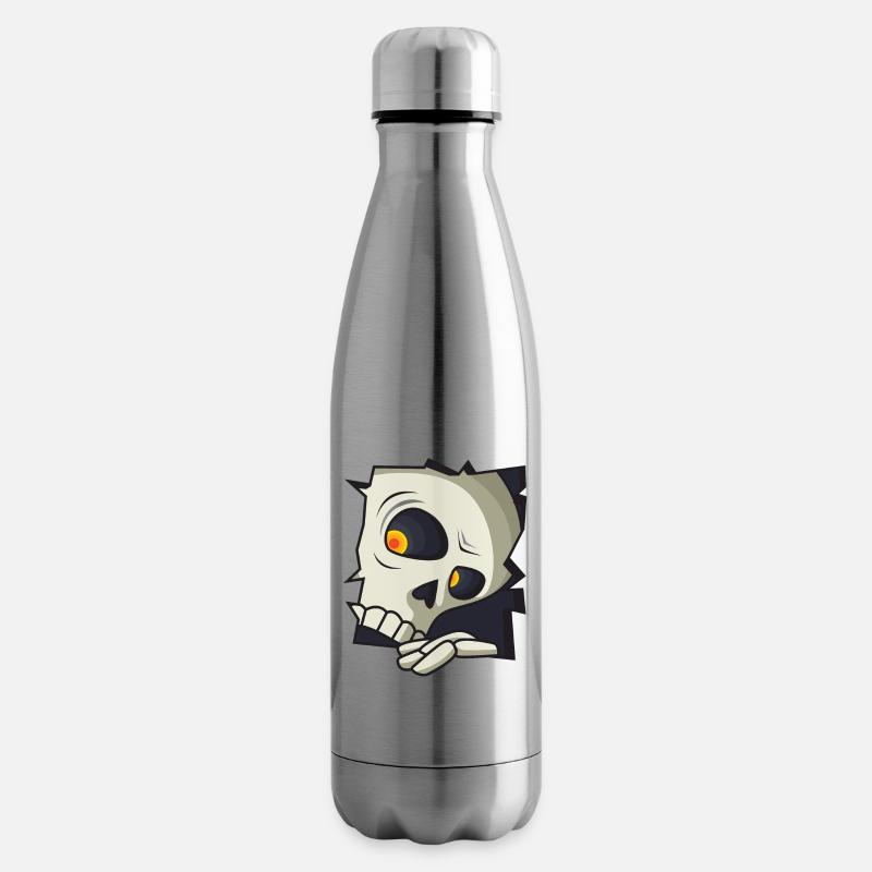 Lustiger Totenkopf - Isolierflasche - Lightsilver