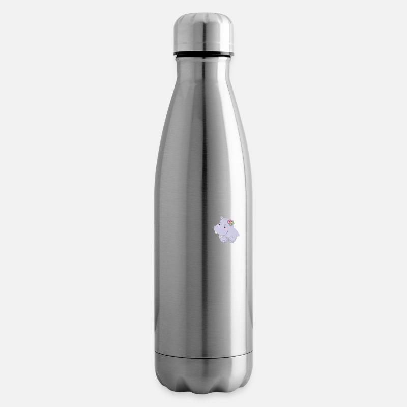 Nilpferd - Isolierflasche - Lightsilver