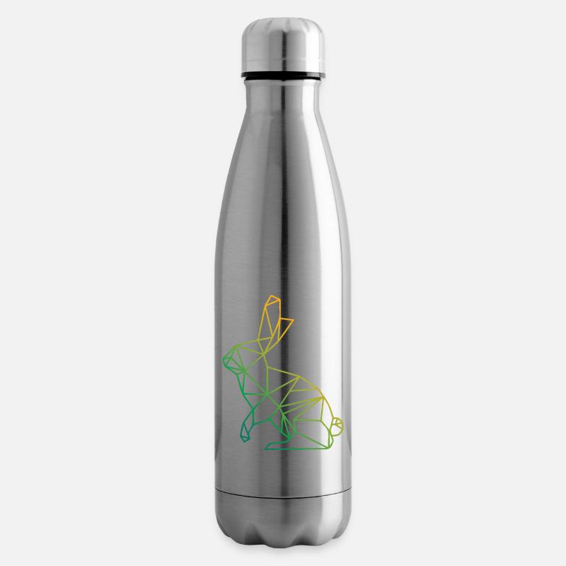 Hare wilderness abstract - Insulated Water Bottle - silver