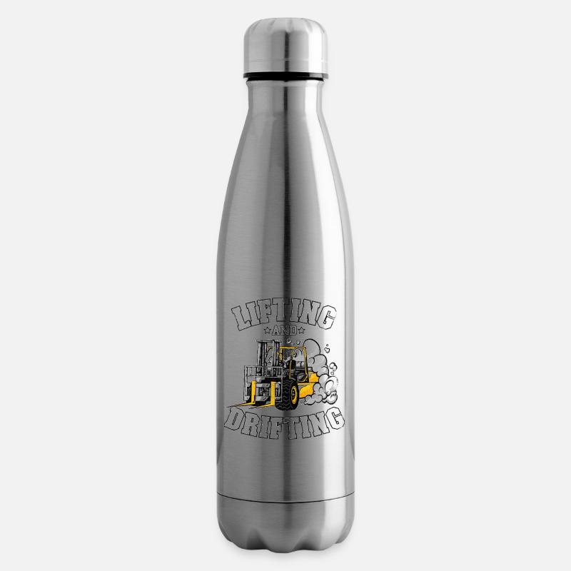 Lustig Gabelstapler Geschenk Staplerfahrer Lager - Isolierflasche - Lightsilver