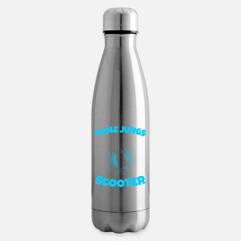 Coole Jungs fahren Scooter Stunt Roller - Isolierflasche - Lightsilver