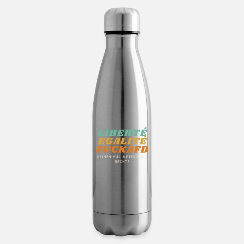 Liberté Egalité FuckAfD - Isolierflasche - Lightsilver