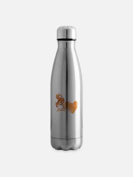 Leopard Gecko - Isolierflasche - Lightsilver