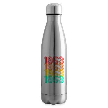 1953 né né 1953 anniversaire cadeau - Bouteille isotherme - argent clair - Droite