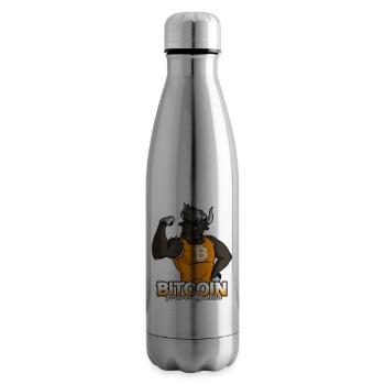 BITCOIN DESIGN CRYPTO BULL RUN gift for traders - Insulated Water Bottle - silver - Right