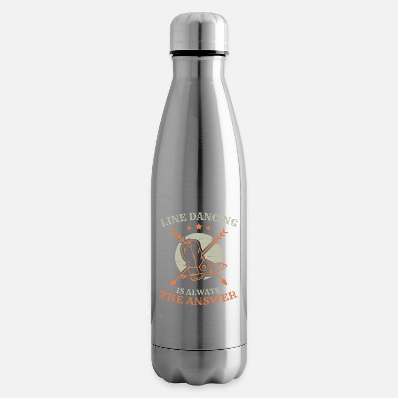 Line Dancing Linedance Line Dance - Isolierflasche - Lightsilver