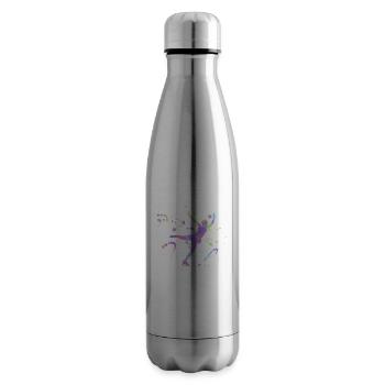Patineur sur glace Patinage artistique Silhouette - Bouteille isotherme - argent clair - Droite