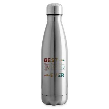 Guitar Best Dad Ever Hidden Message Chord for a - Insulated Water Bottle - silver - Right