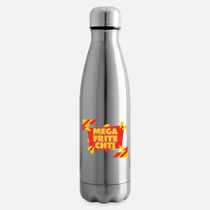 mega frite chti - Bouteille isotherme - argent clair