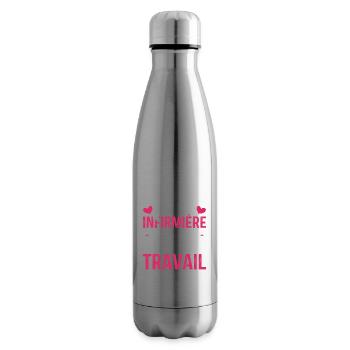 Je suis infirmière, et aimer mon travail - Bouteille isotherme - argent clair - Droite