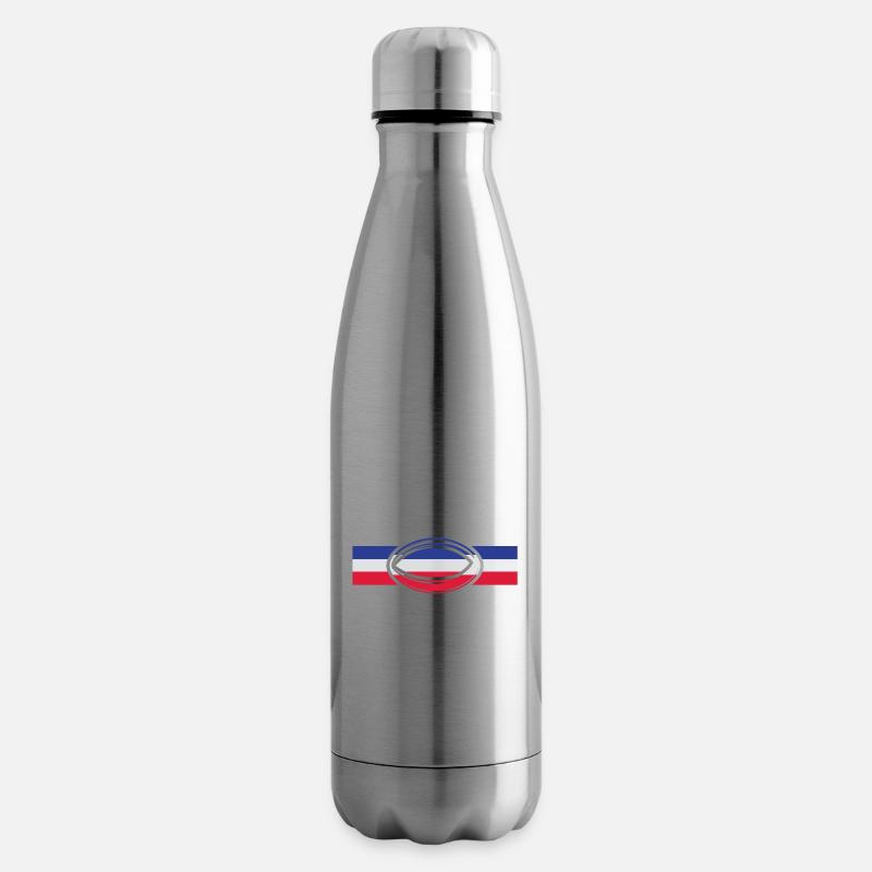 Au Rugby Un Caramel C'est Pas Une Friandise - Bouteille isotherme - argent clair